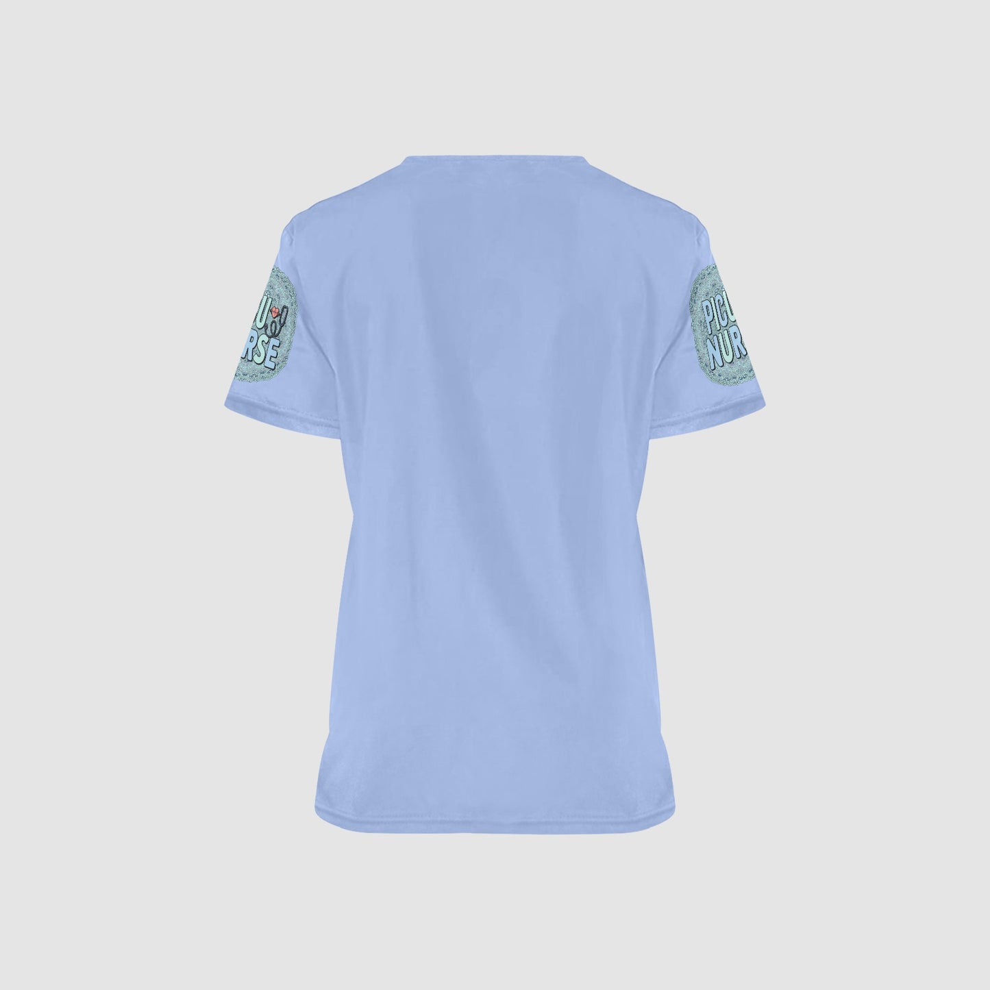 Women's PICU Nurse Mandala Logo Professional Performance Scrub Top