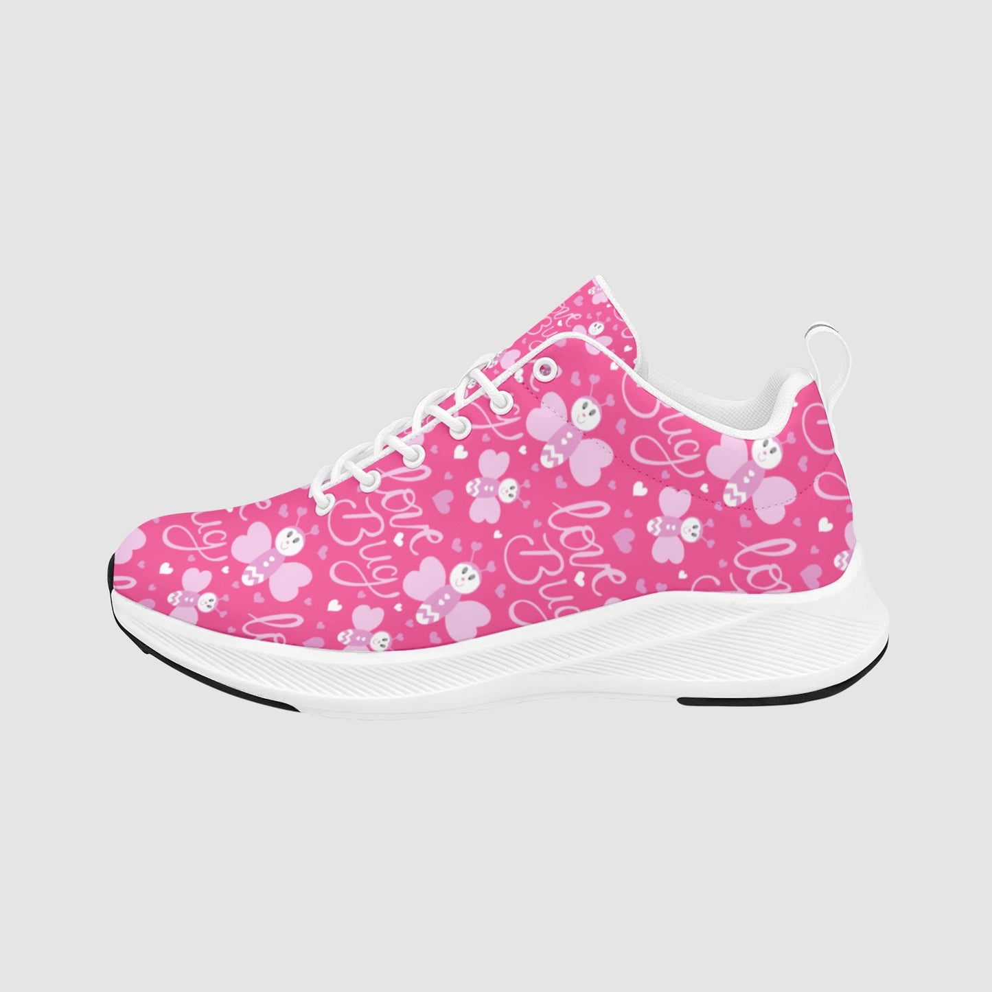 Women's Light Pink Love Bug Running Shoes