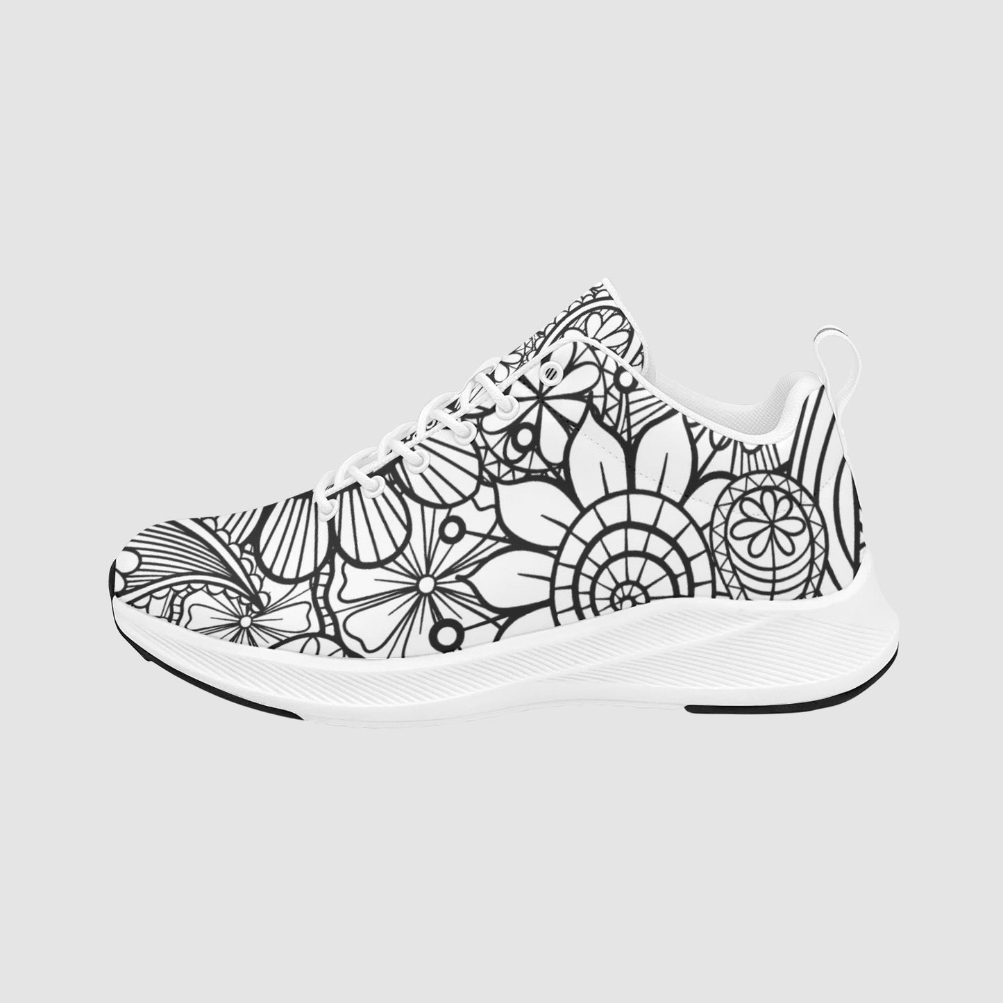 Womens Custom Floral DIY Color Me Suede Breathable Running Sneakers