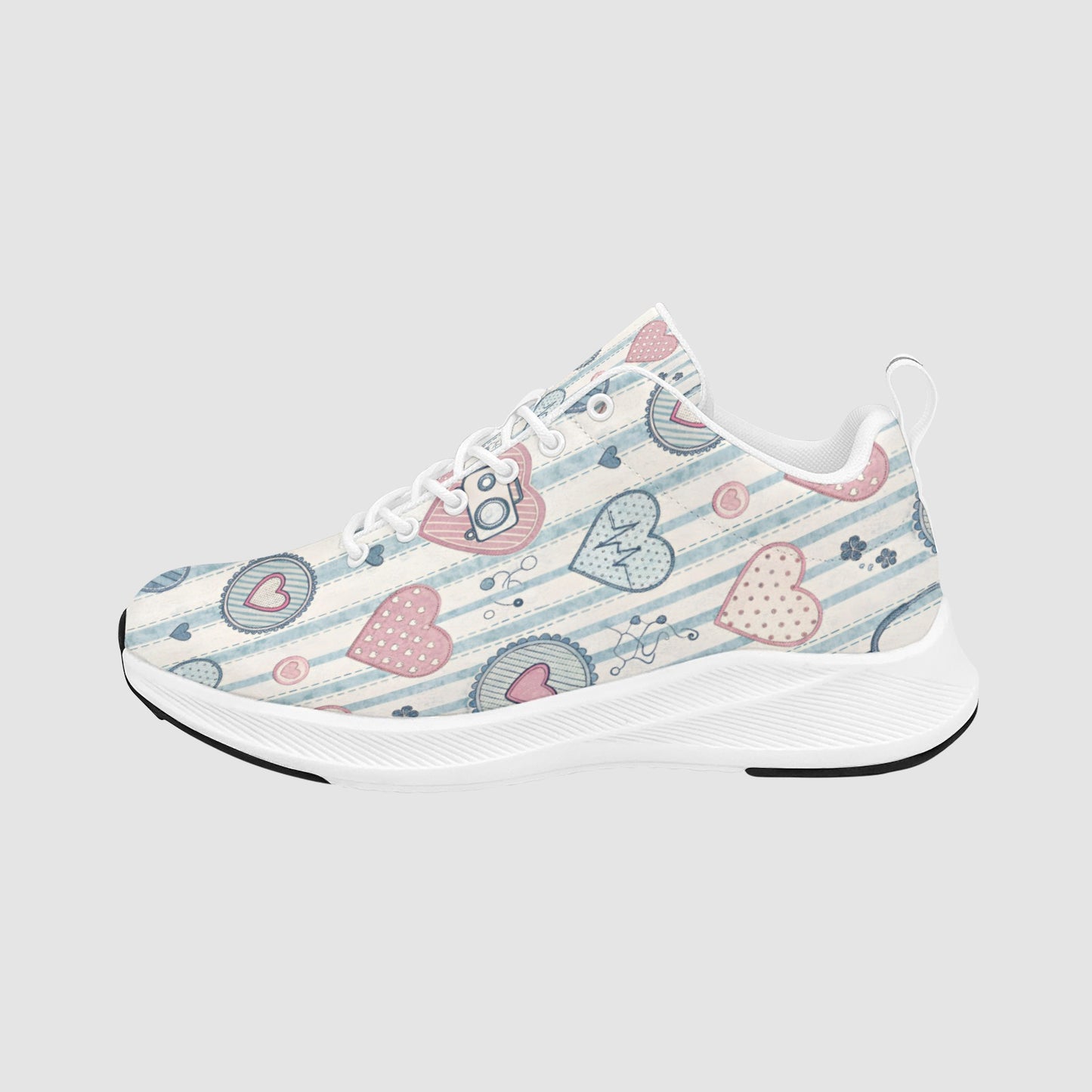 Women's Medical Icons Heart Suede Breathable Nursing Running Shoes