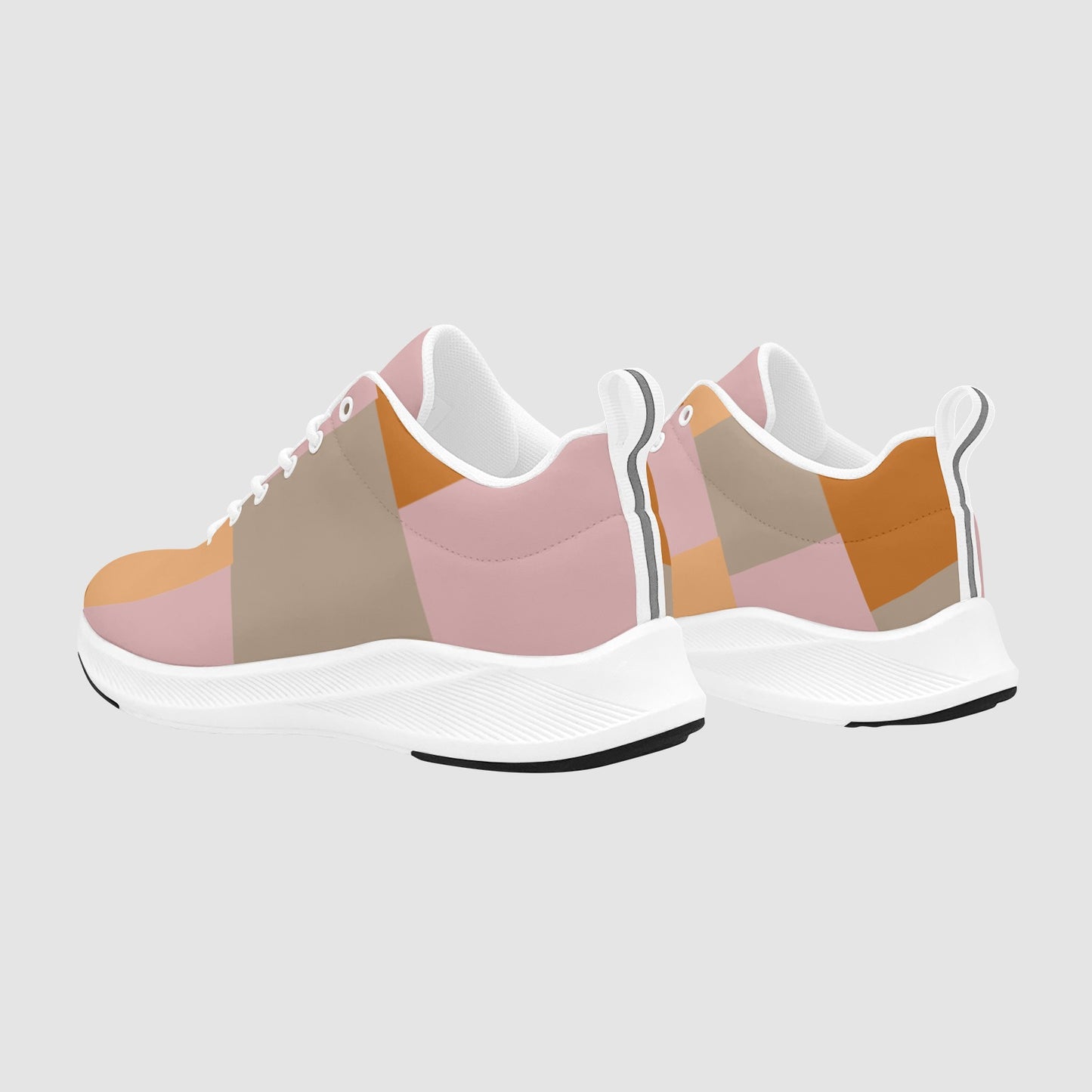 Women's Multicolored Color Block Suede Breathable Running Sneakers
