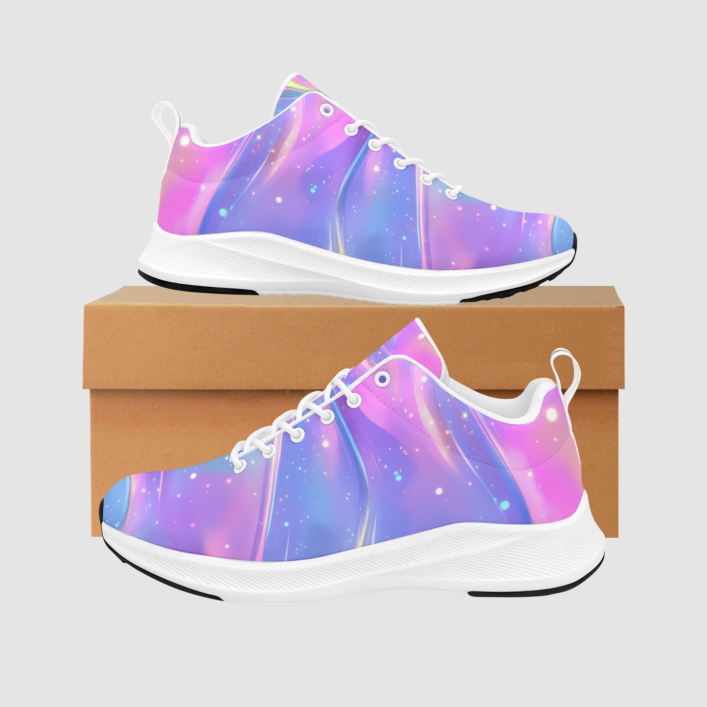 Women’s Holographic Universe Cosmic Suede Breathable Running Shoes