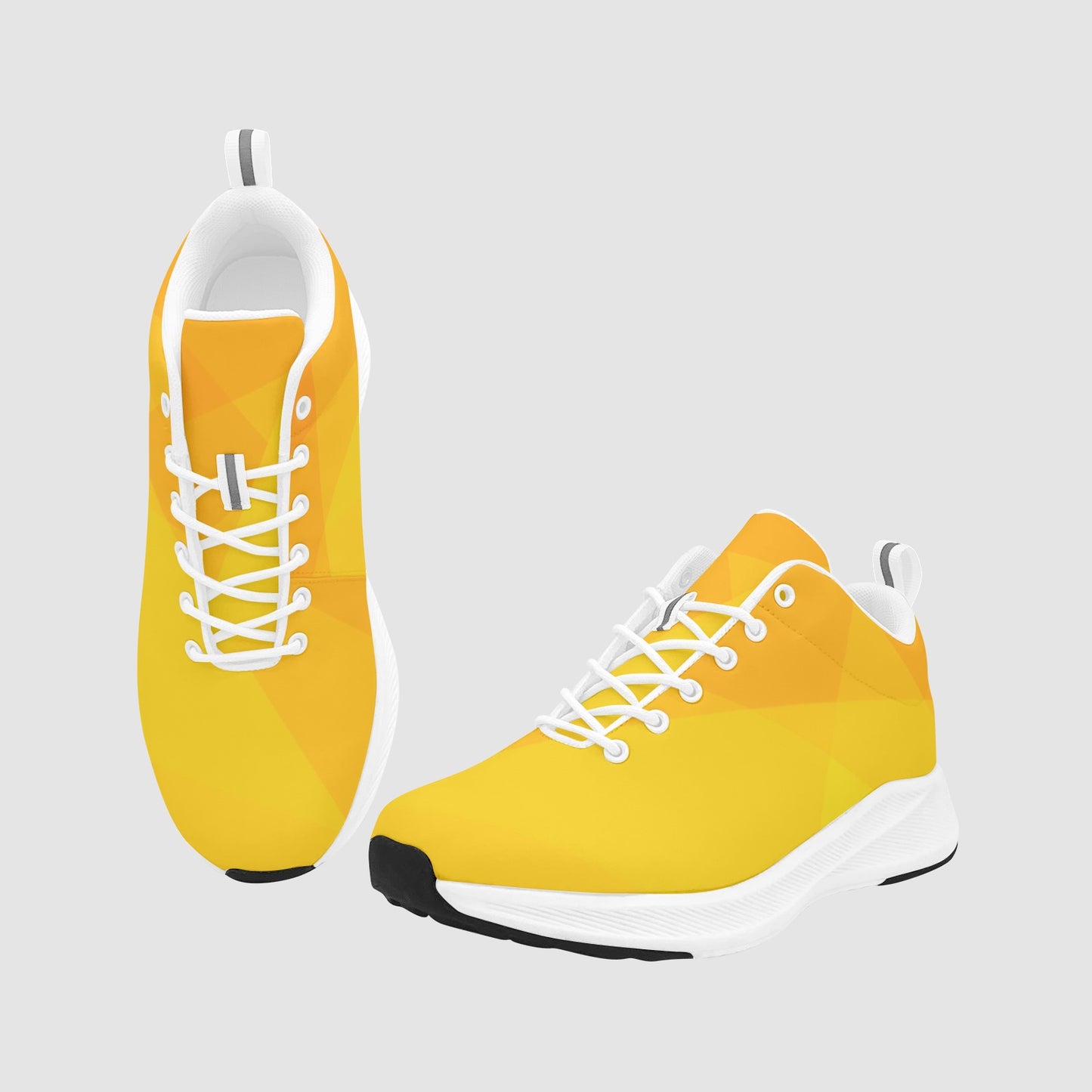 Women’s Orange Yellow Ombre Suede Breathable Athletic Running Shoes