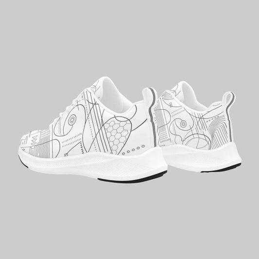 Women's Art Deco Color Me DIY Custom Suede Breathable Running Shoes