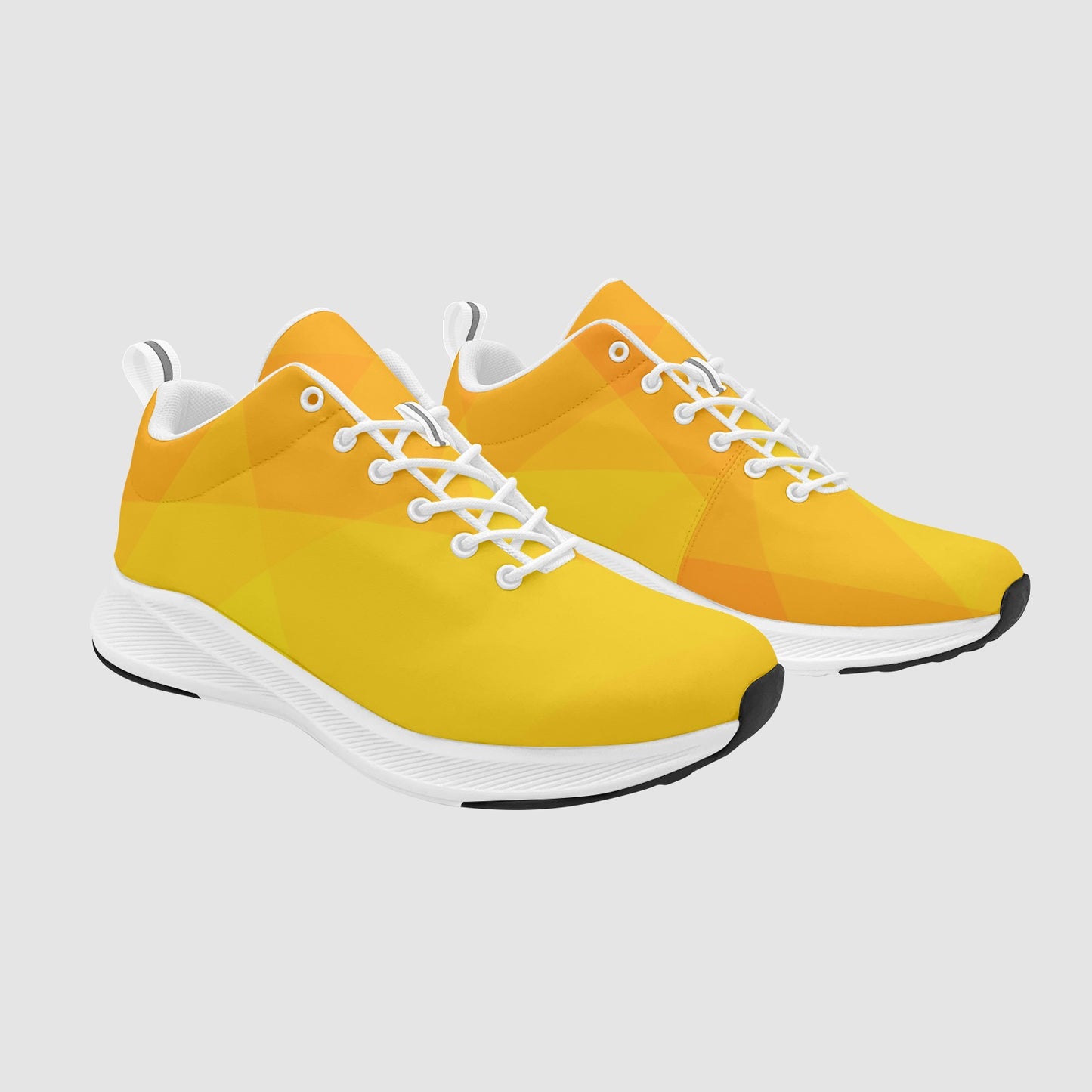 Women’s Orange Yellow Ombre Suede Breathable Athletic Running Shoes