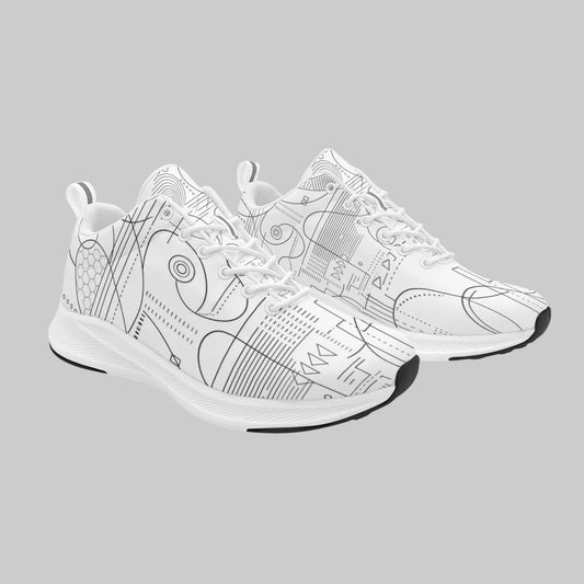 Women's Art Deco Color Me DIY Custom Suede Breathable Running Shoes