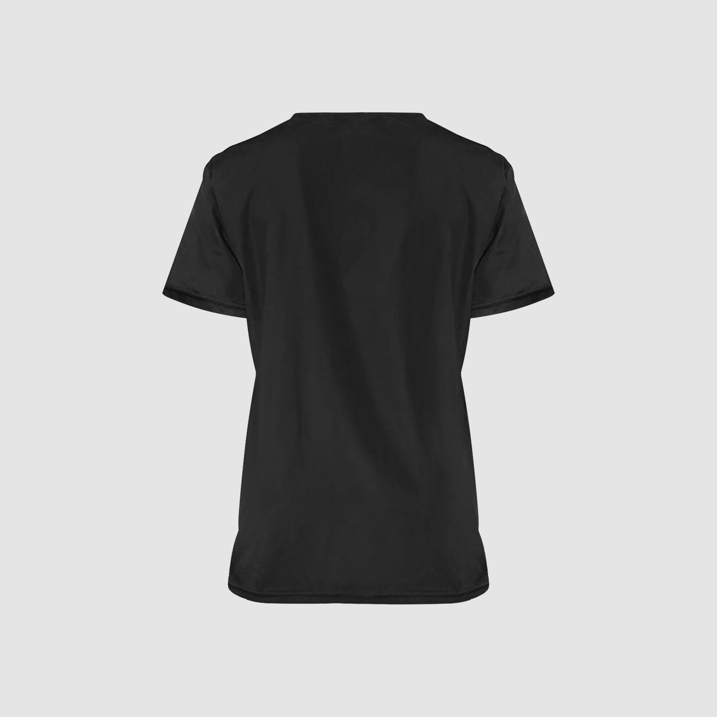 Women's Nursing is a Work of Heart Professional Black Scrub Top