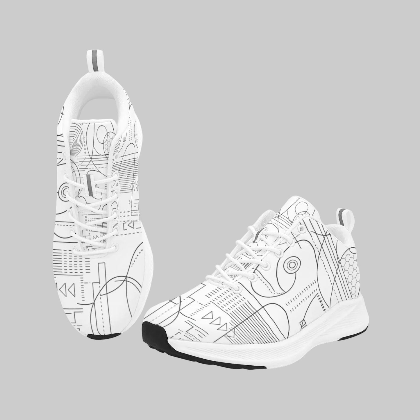 Women's Art Deco Color Me DIY Custom Suede Breathable Running Shoes