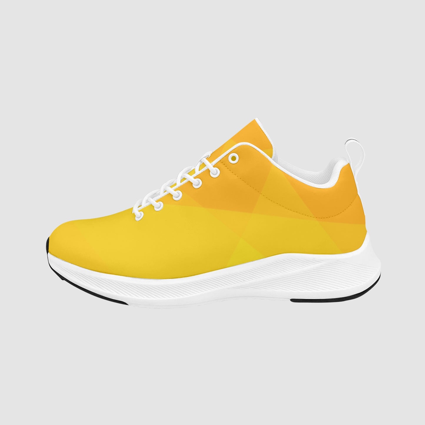 Women’s Orange Yellow Ombre Suede Breathable Athletic Running Shoes