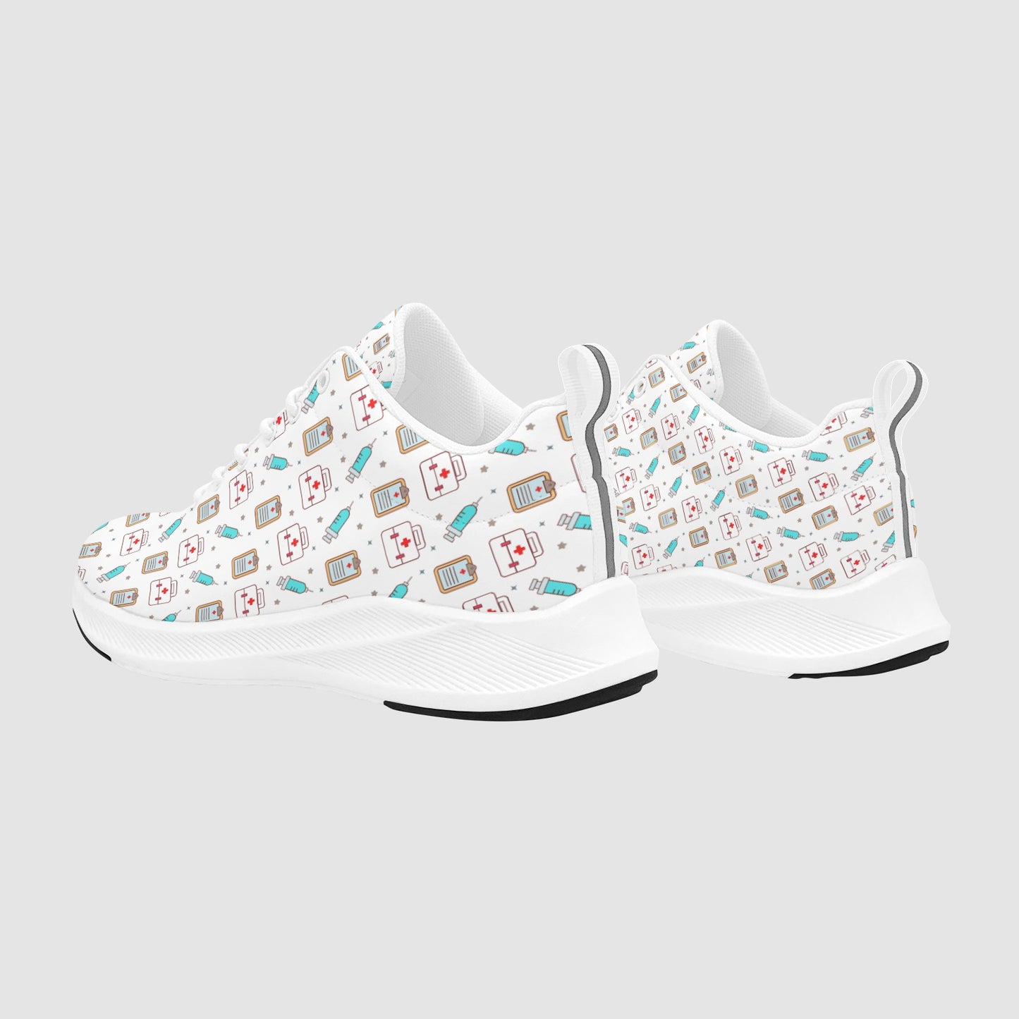 Women’s Nursing Bag Medical Icon Suede Breathable Running Sneakers