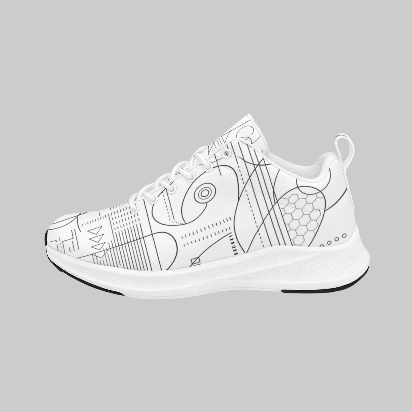Women's Art Deco Color Me DIY Custom Suede Breathable Running Shoes