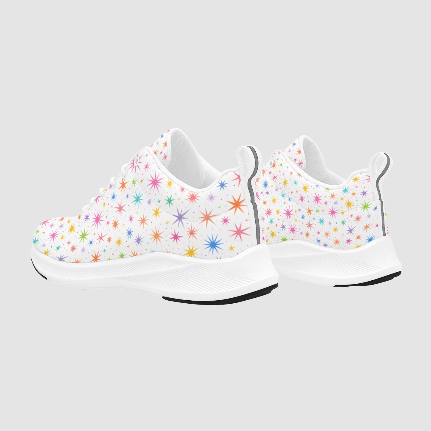 Women's Colorized Starburst Suede Breathable Athletic Running Shoes