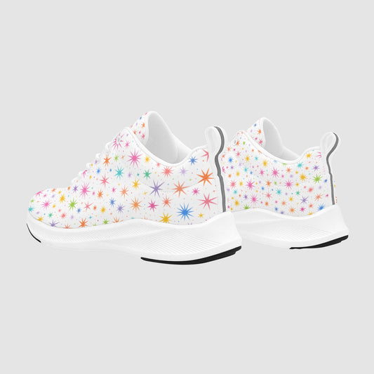 Women's Colorized Starburst Suede Breathable Athletic Running Shoes
