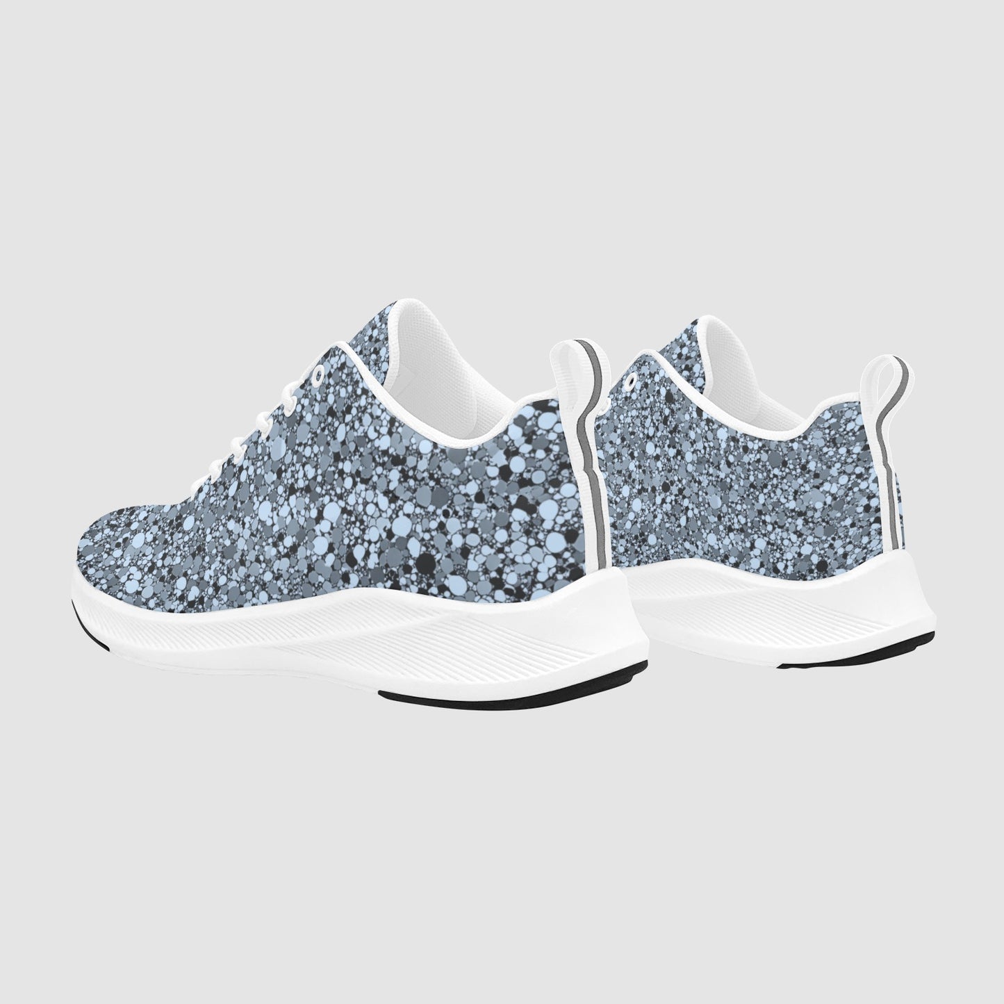 Women's Light Blue Camouflage Suede Breathable Athletic Sneakers
