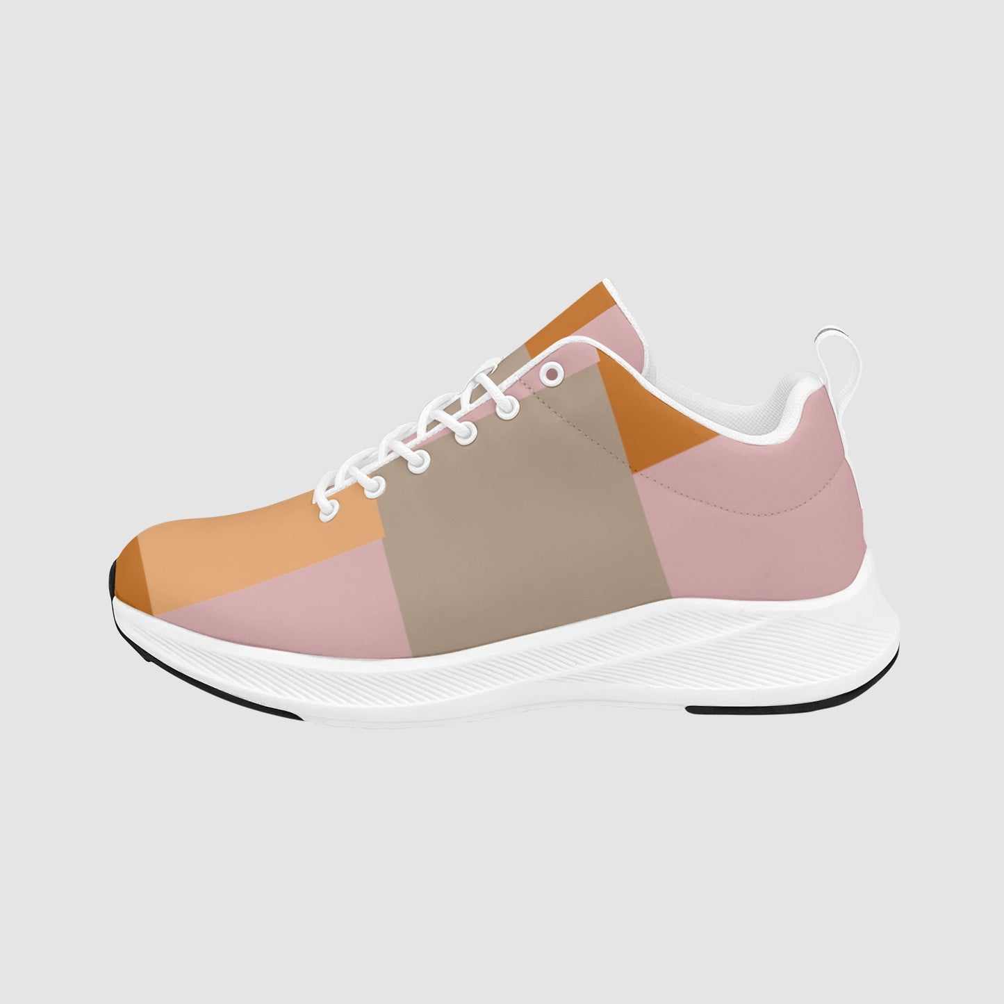 Women's Multicolored Color Block Suede Breathable Running Sneakers