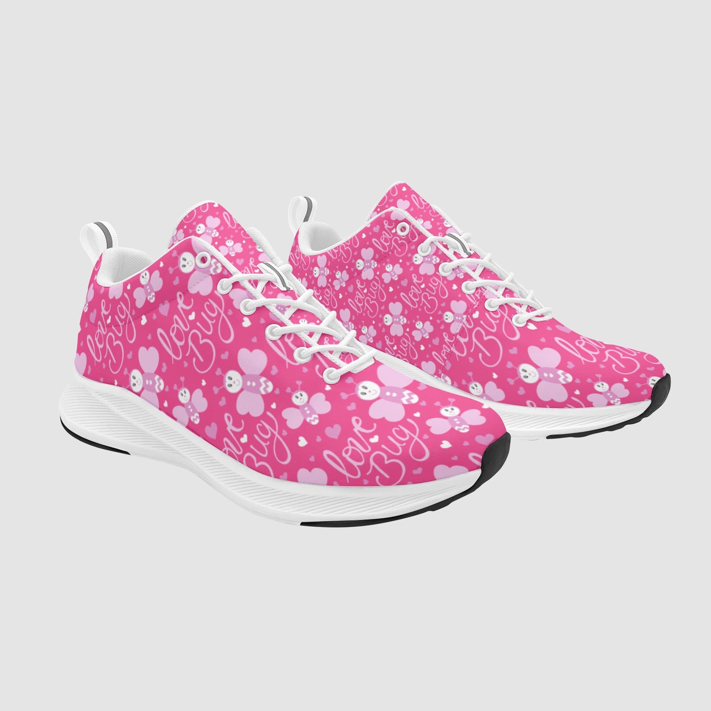 Women's Light Pink Love Bug Running Shoes