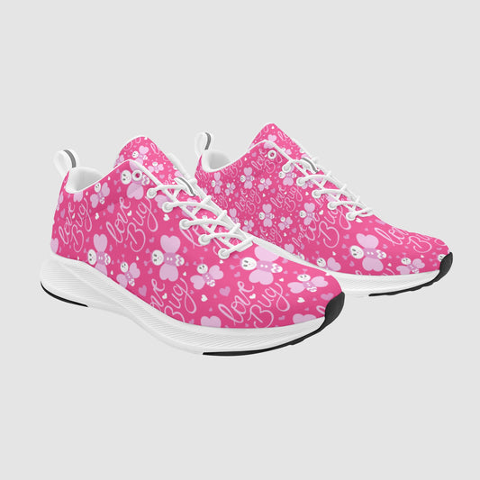 Women's Light Pink Love Bug Running Shoes
