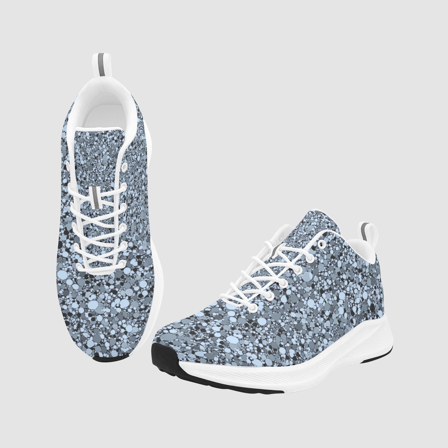 Women's Light Blue Camouflage Suede Breathable Athletic Sneakers