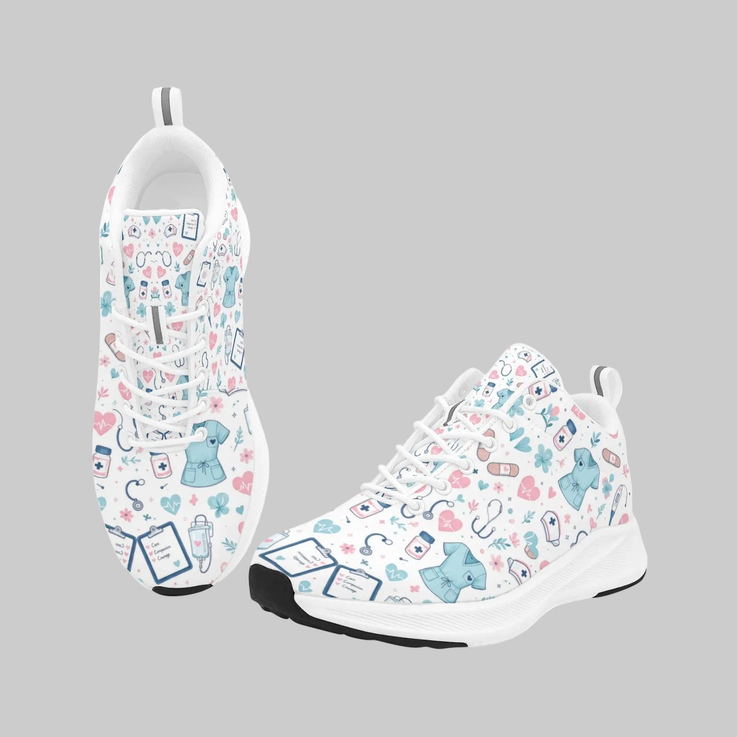 Women's Caring Hearts Healing Hands Suede Breathable Nursing Shoes
