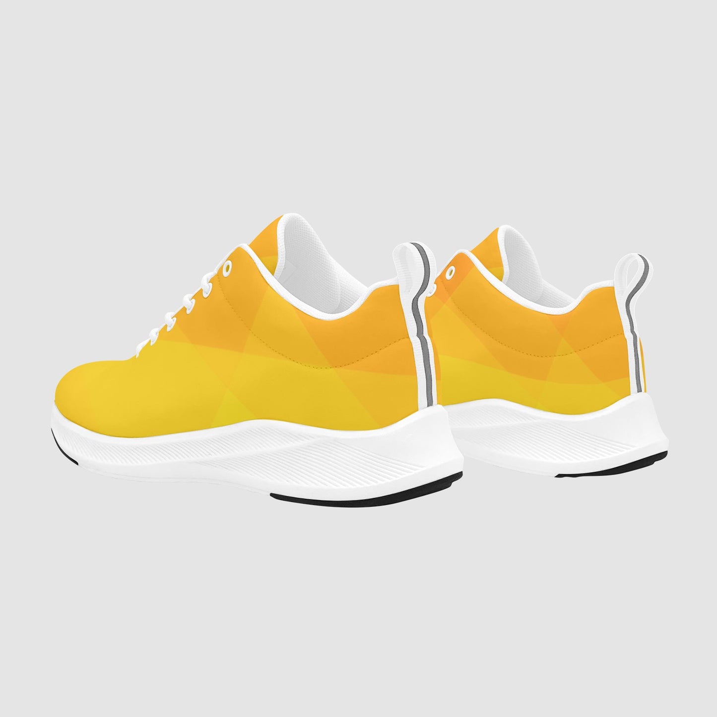 Women’s Orange Yellow Ombre Suede Breathable Athletic Running Shoes