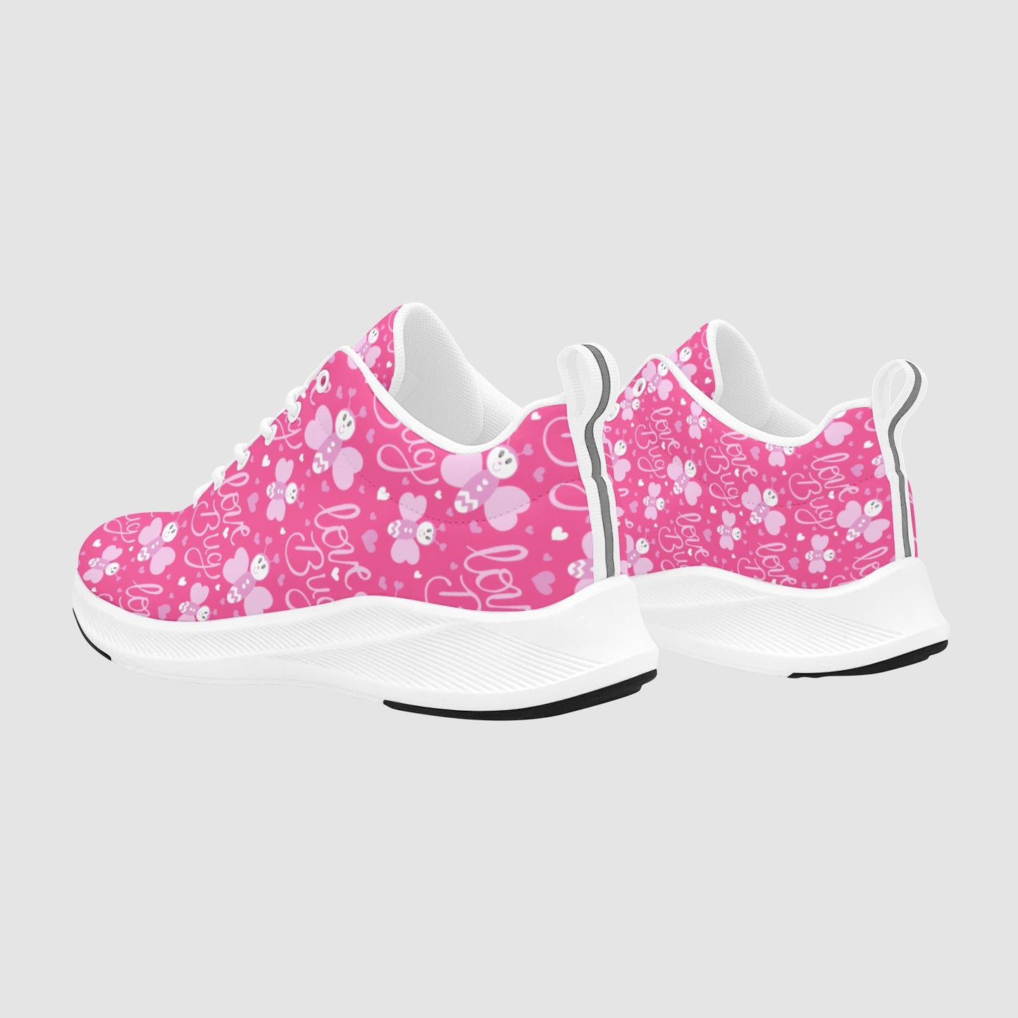 Women's Light Pink Love Bug Running Shoes