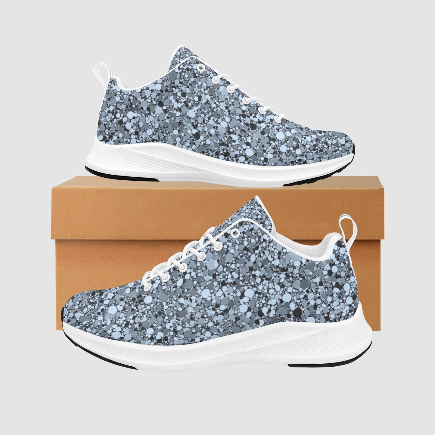 Women's Light Blue Camouflage Suede Breathable Athletic Sneakers