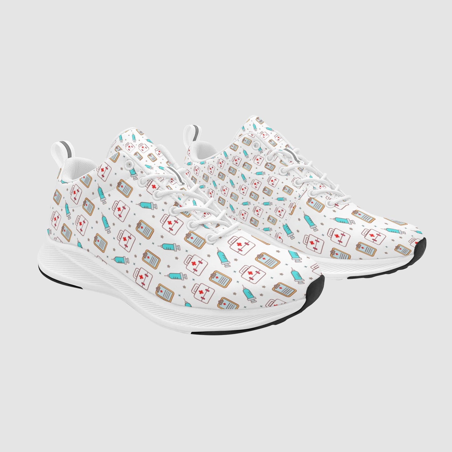 Women’s Nursing Bag Medical Icon Suede Breathable Running Sneakers