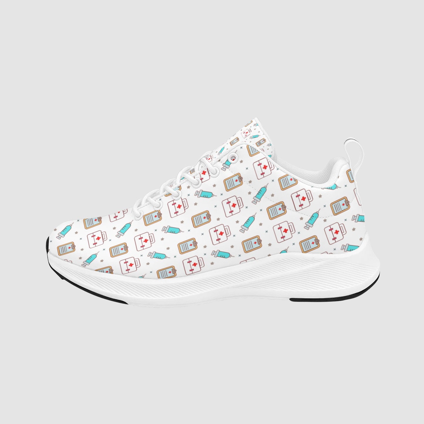 Women’s Nursing Bag Medical Icon Suede Breathable Running Sneakers