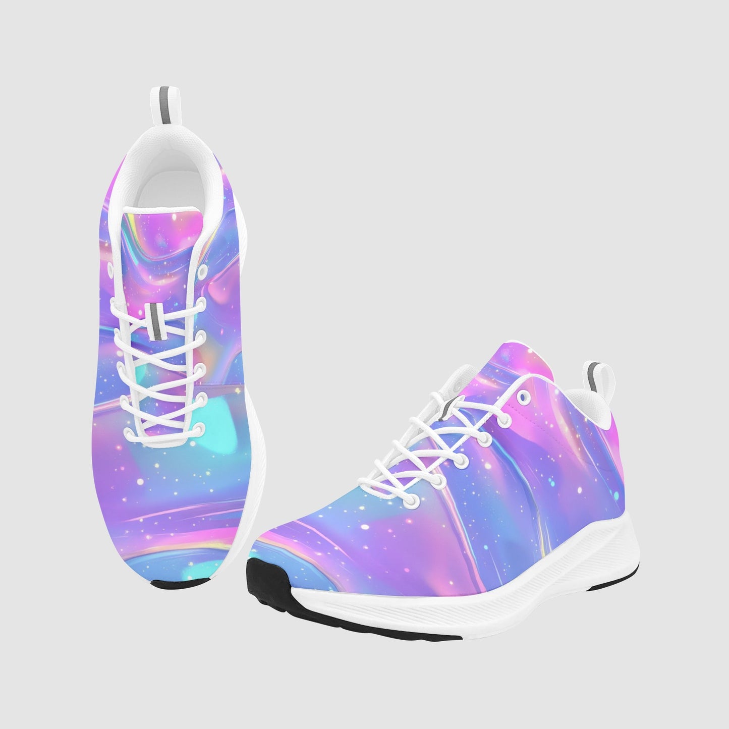Women’s Holographic Universe Cosmic Suede Breathable Running Shoes