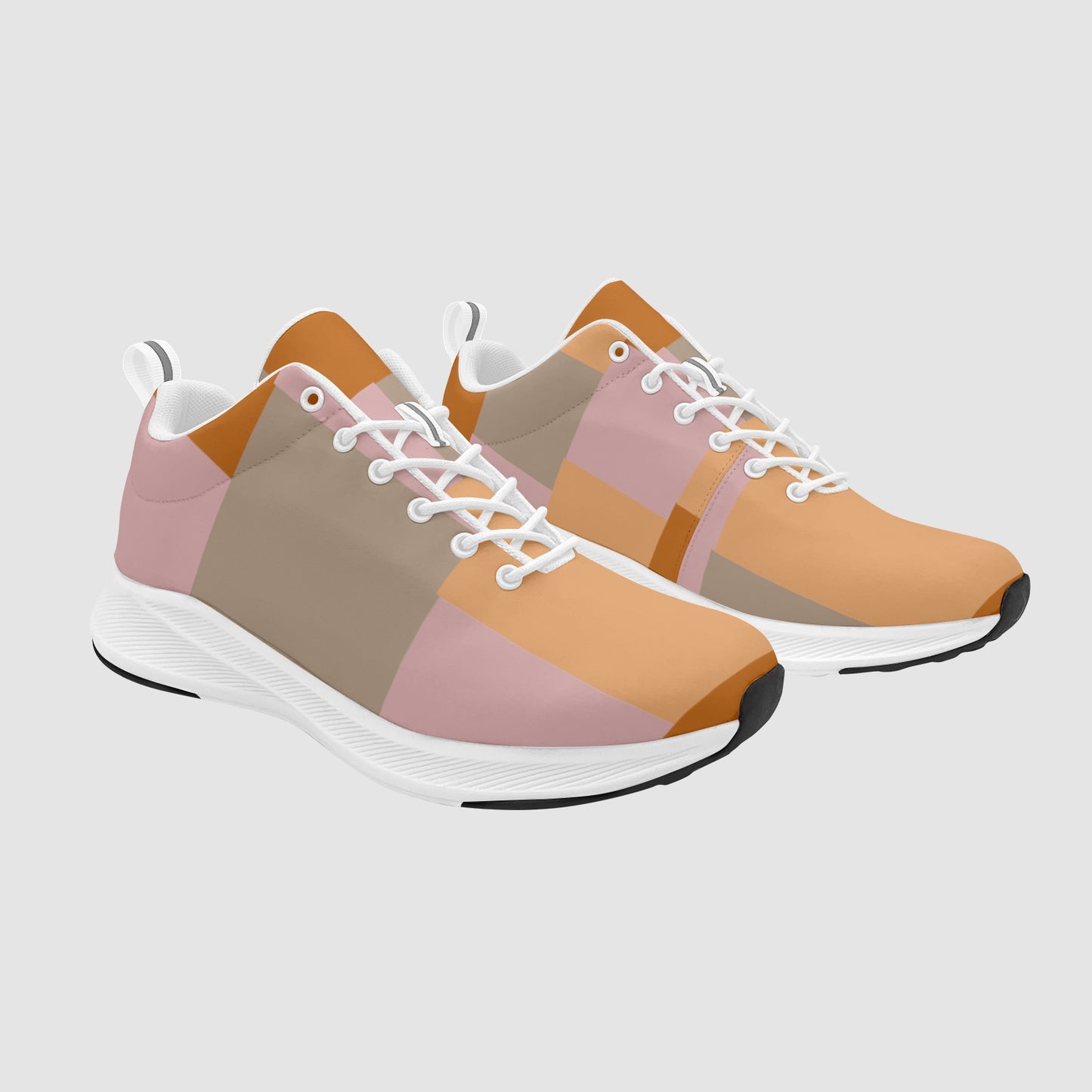 Women's Multicolored Color Block Suede Breathable Running Sneakers